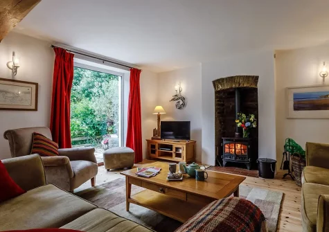 The living area at Old School House, Buck's Cross