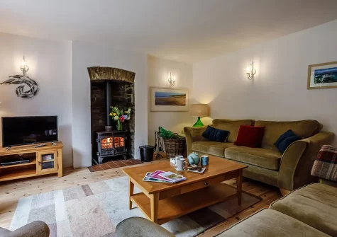 The living area at Old School House, Buck's Cross