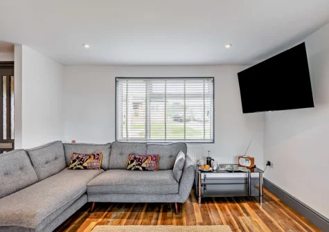 The living area at Old Spot, Westward Ho!