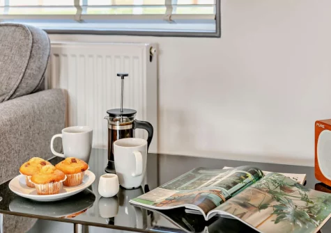 The living area at Old Spot, Westward Ho!