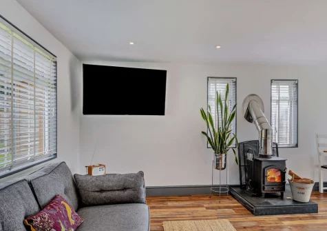 The living area at Old Spot, Westward Ho!