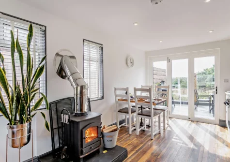 The living & dining area at Old Spot, Westward Ho!