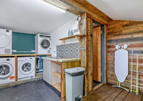 The shared laundry room at Old Spot, Westward Ho!