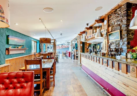 The award-winning pub is on site with eat-in and takeaway on offer