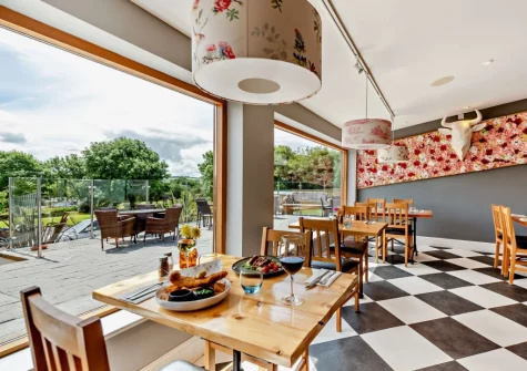 The award-winning pub is on site with eat-in and takeaway on offer