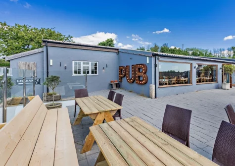 The award-winning pub is on site with eat-in and takeaway on offerThe award-winning pub is on site with eat-in and takeaway on offer