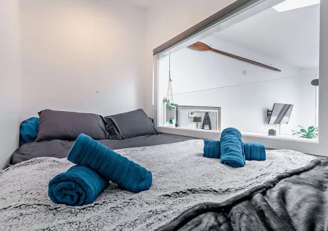 The bedroom at Old Store, Sennen Cove