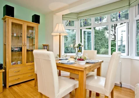 The dining area at Oldway Apartment, Paignton