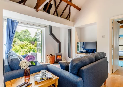The living area at Olive Cottage, Penryn