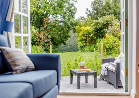 The living area at Olive Cottage, Penryn