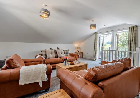 The living room at Olive Lodge, High Bickington