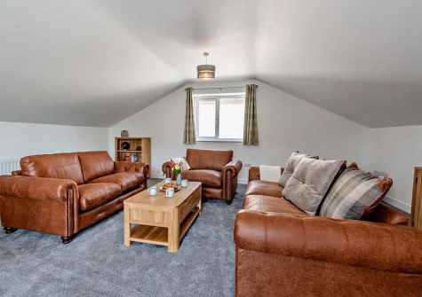 The living room at Olive Lodge, High Bickington