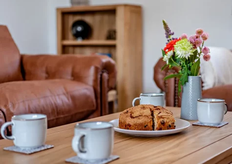 The living room at Olive Lodge, High Bickington