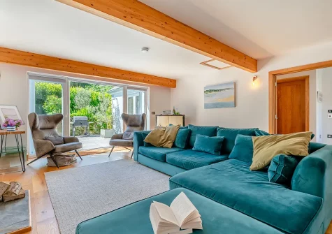 The living area at Olive Tree, St Teath