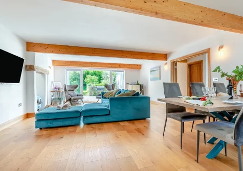 The living area at Olive Tree, St Teath