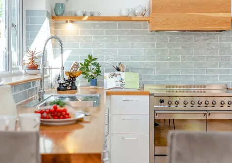 The kitchen at Olive Tree, St Teath