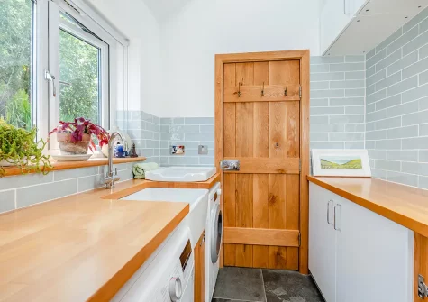 The utility room at Olive Tree, St Teath