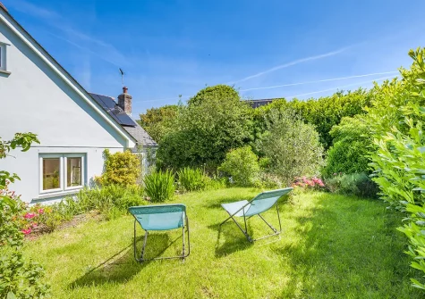 The enclosed garden at Olive Tree, St Teath