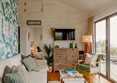 The living area at Omega, Freathy