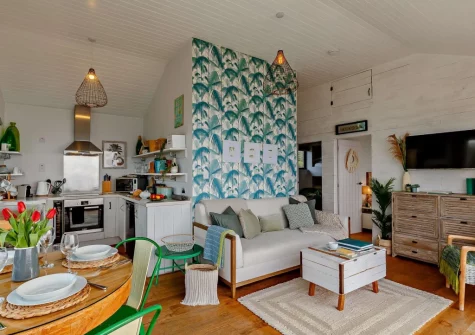 The living area at Omega, Freathy