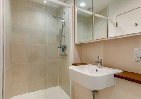 Bedroom #1 en-suite shower room at Once upon a Tide, Newquay