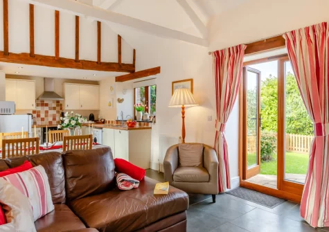 The living area at Oriel Cottage, Muddiford