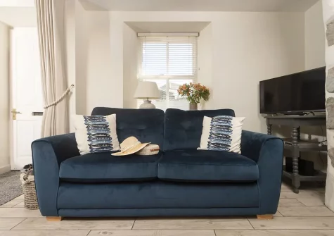 The living area at Oriel Cottage, St Agnes