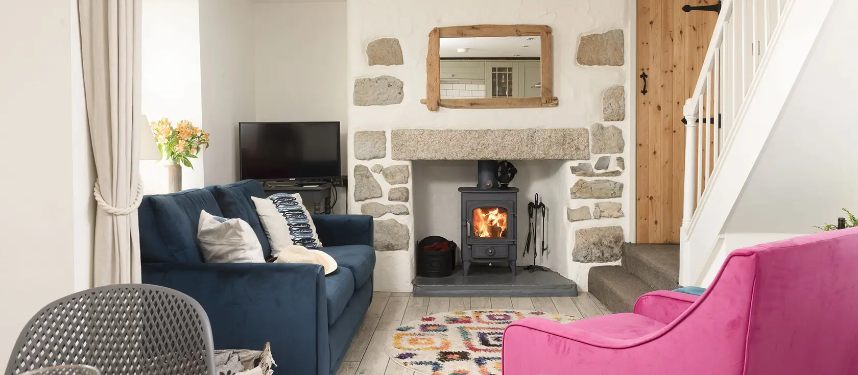Oriel Cottage, St Agnes is a quintessentially Cornish retreat for four guests featuring original charm and character. Enjoy a cosy wood burning stove, private walled courtyard with barbecue, and proximity to stunning Cornish beaches and attractions.
