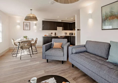 The living area at Orleigh, Croyde Bay