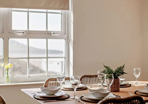 The dining area at Orleigh, Croyde Bay