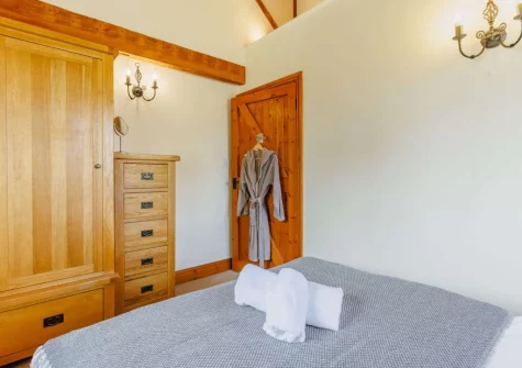 Bedroom #2 at Otter Barn Lakes, St Giles-on-the-Heath