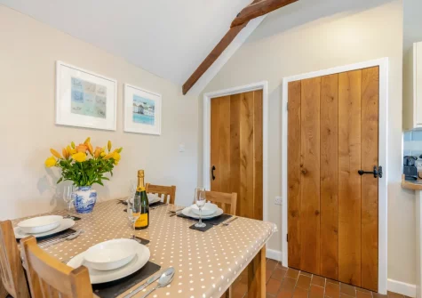 The dining area at Otterbridge at Penrose Burden, St Breward