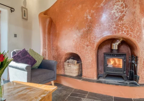 The living area at Otter's Holt, Lower Washfield