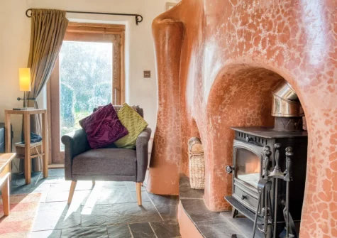The living area at Otter's Holt, Lower Washfield