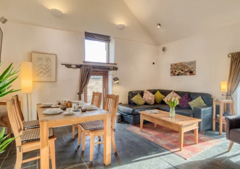 The living & dining area at Otter's Holt, Lower Washfield