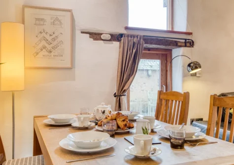 The dining area at Otter's Holt, Lower Washfield