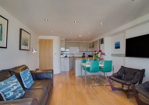 The living area at Over the Harbour, 4 Fernlea Court, St Ives