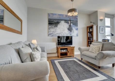 The living area at Oystercatchers, Ilfracombe