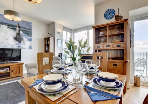 The dining area at Oystercatchers, Ilfracombe