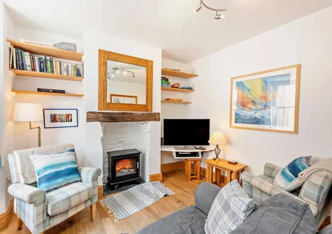 The living room at Paddles, Appledore