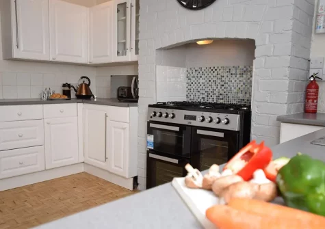 The kitchen at Palm Cottage, Brixham