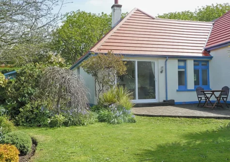 The patio , barbecue, alfresco dining area & shared garden at Palm Leas, Ilfracombe