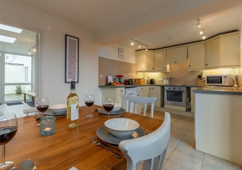 The dining area at Palm Trees, 1 Westward, Polzeath
