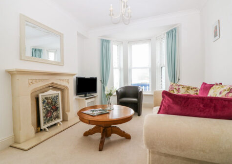 The living area at Panoramic Cottage, Brixham