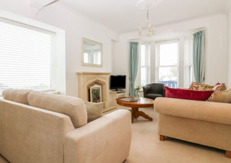 The living area at Panoramic Cottage, Brixham