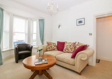 The living area at Panoramic Cottage, Brixham