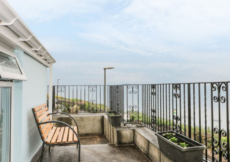 Bedroom #1 balcony at Panoramic Cottage, Brixham