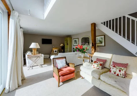 The living room at Park Gate Stables, Tawstock