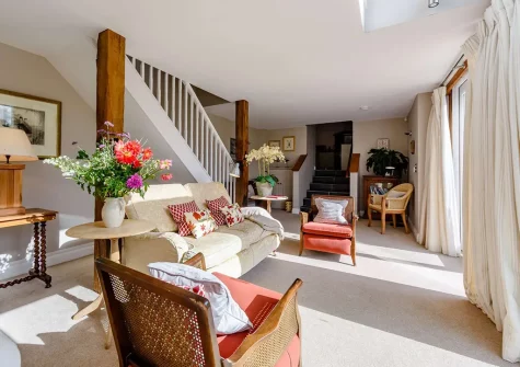 The living room at Park Gate Stables, Tawstock