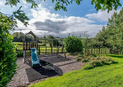The children's play area at Park Gate Stables, Tawstock